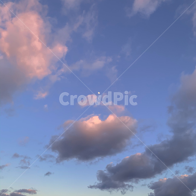 하늘,자연,sky,moon,달,구름,cloud,푸른하늘,nature