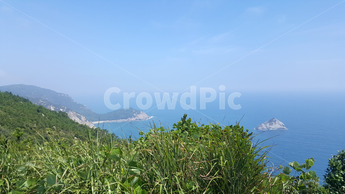 바다,하늘,초록,자연,풍경,자연,풍경,nature,landscape,outdoors,옥외,mountain,산,mountain range,산맥