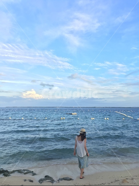 바다,해변,여자뒷모습,뒷모습,휴양지