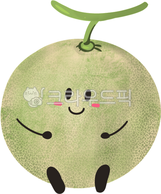 Fruit character,cute fruit,fruit,character,melon,melon,cute,smile,fruit illustration,cute character,green,summer fruit