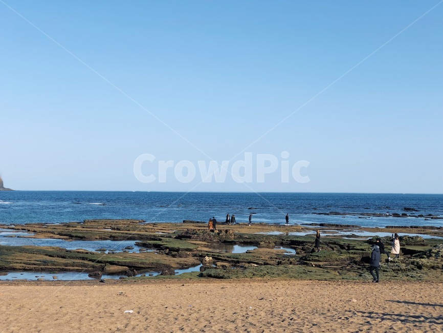 제주도,바다,겨울,수평선,이끼,자연,풍경,nature,landscape,한국자연풍경,한국자연경관,korea nature landscape,해변,바다,beach,sea,제주도,jeju,jeju island,person,사람,human,인간,outdoors,옥외,water,물,ocean,대양