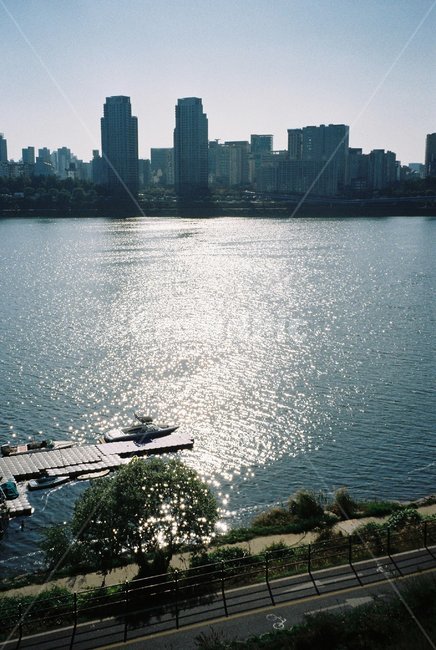 한강,강,물,water,햇빛,flare,필름사진,필름,옥외,river