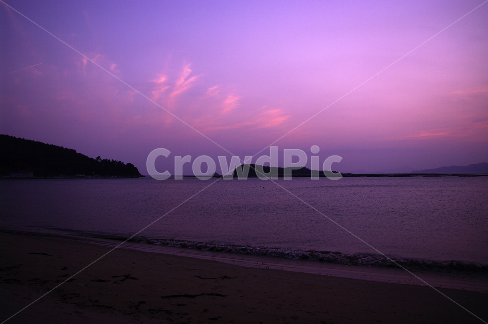 노을,sunset,일몰,파도,섬,바다,풍경,해안,하늘,구름,모래사장,자연,풍경,nature,landscape,outdoors,옥외
