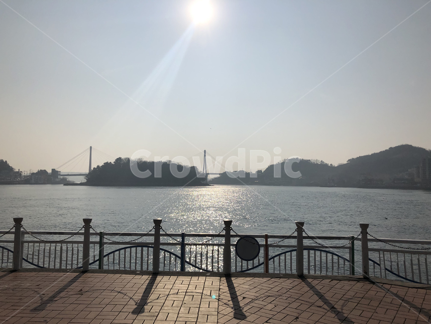 강,바다,다리,태양,하늘,river,sea,bridge