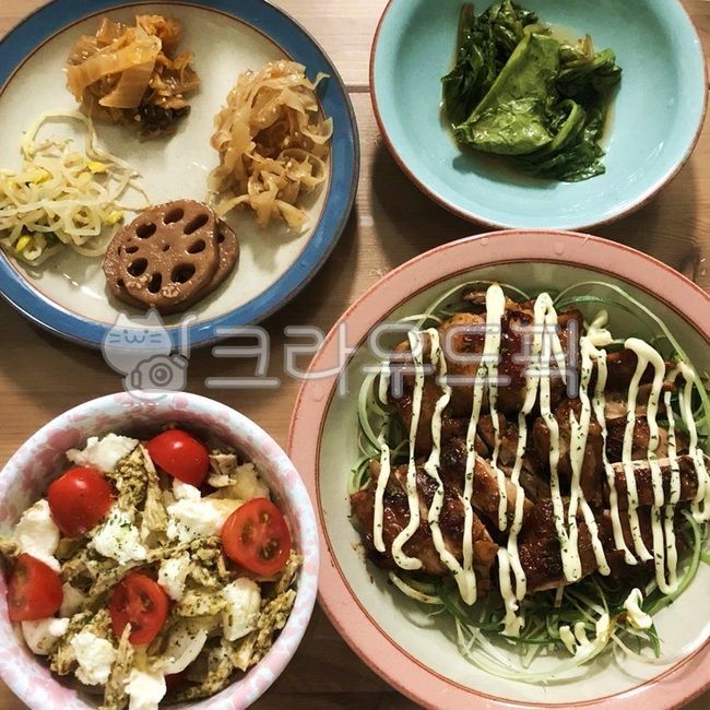 food,요리,집밥,치킨데리야끼,치킨,파닭,샐러드,반찬,식사,meal