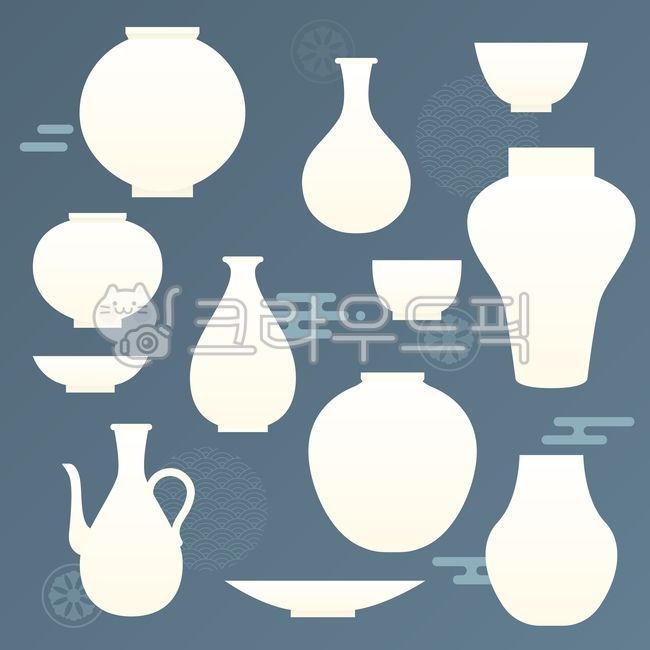 ceramic,ceramicware,pattern,simple,plate,bowl,Thanksgiving,holiday,Modern,kettle,white porcelain,newyear,New Year,vector,jar,tradition,Chuseok,new year,full moon,Full moon of the first lunar month,New Years card,Korean culture,Vector illustration,traditio
