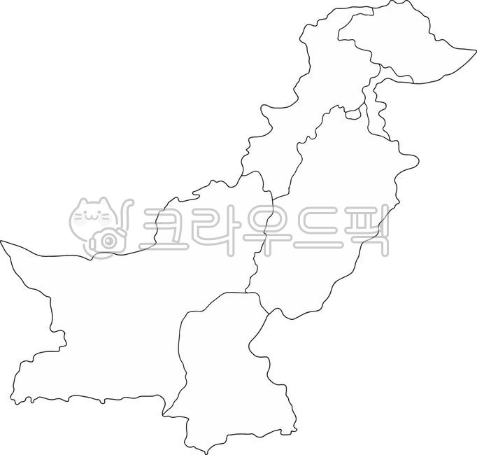 파키스탄,파키스탄지도,지도,파키스탄행정구역,파키스탄지도일러스트