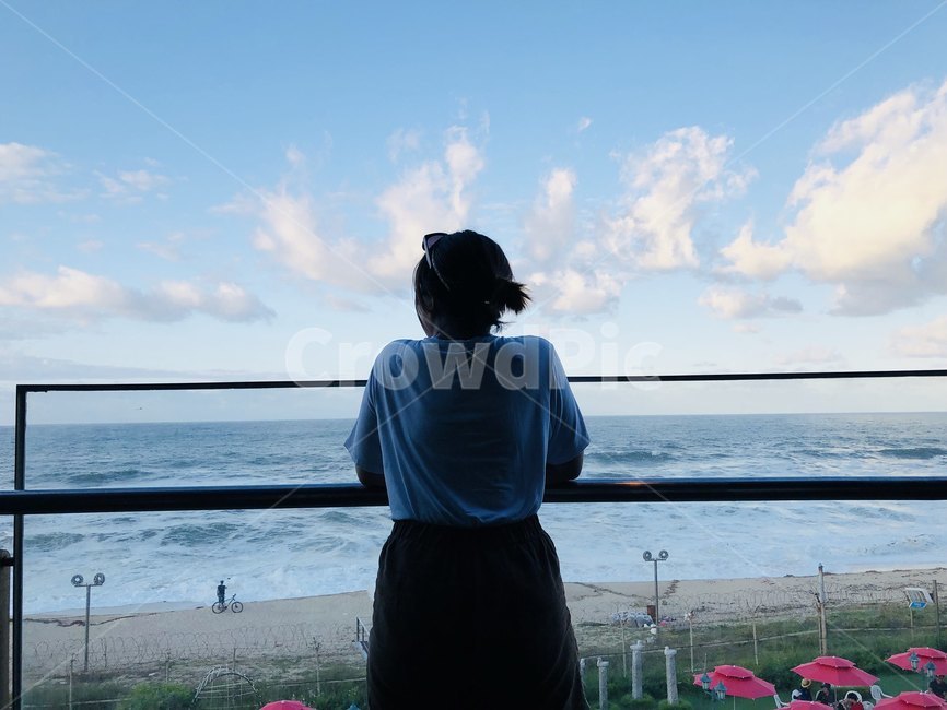 바다,사람,하늘,속초,파도