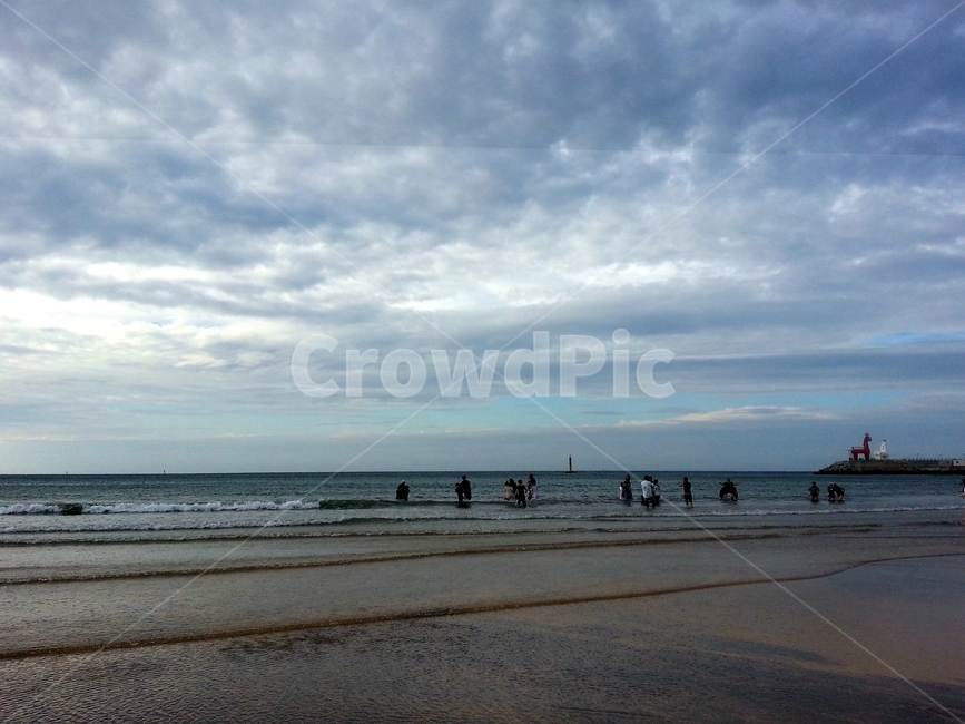 제주도,이호테우해변,해변,바다,하늘,등대,구름,갯벌,모레,흙,지평선,수평서,바닷물,육지,휴가,바캉스,여름,풍경,그림,장관,jeju,beach,sea,sky,vacation,summer