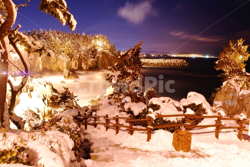 설경,추암,동해시,야경,풍경,겨울,계절,winter,season,자연,풍경,nature,landscape,야경,밤,nightscape,night,outdoors,옥외