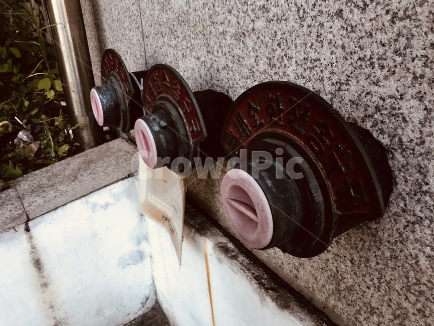 소화전,빈티지,아웃포커싱,감성,배관