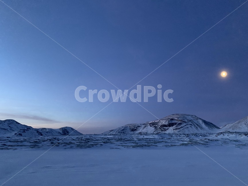 mountain,산,outdoors,옥외,nature,자연,ice,빙,달,moon