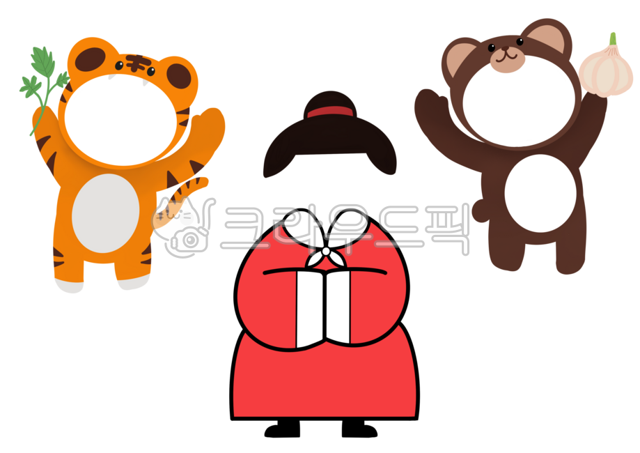 National Foundation Day,National Foundation Day composite,our country,our country composite,face composite design,Hwanung,Dangun Wanggeom,national foundation myth,bear,tiger,national foundation myth face composite,daycare,kindergarten,daycare