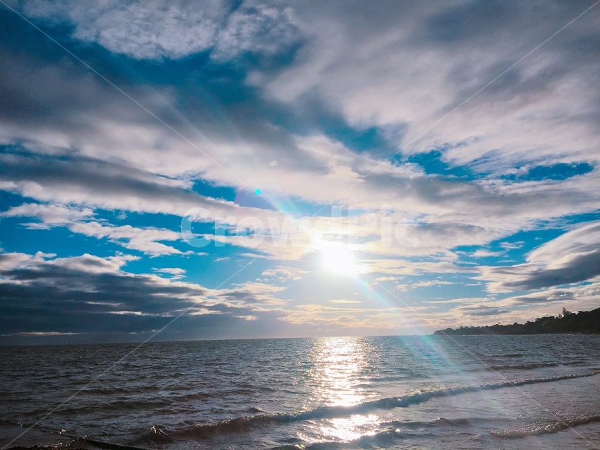 바다,하늘,해,ocean,beach,sky,sun,호주