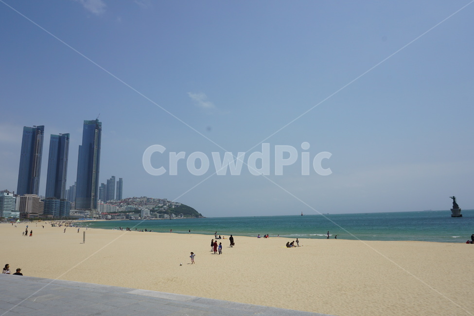 바다,해운대,부산,해변,여름,하늘,바캉스,휴가,하늘색
