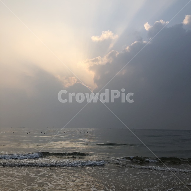 바다,자연,ocean,구름,햇빛,겨울바다