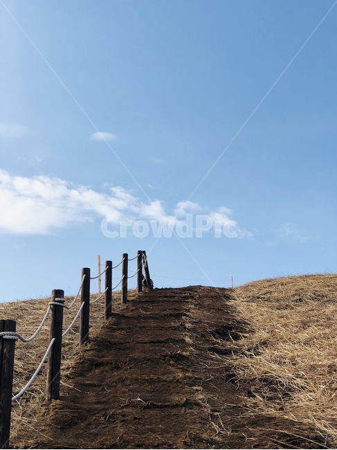 하늘,울타리,갈대,겨울,구름,언덕,정상,계단,햇빛,sky,fence,reed,winter,cloud,stair,hill,top,자연,풍경,nature,landscape