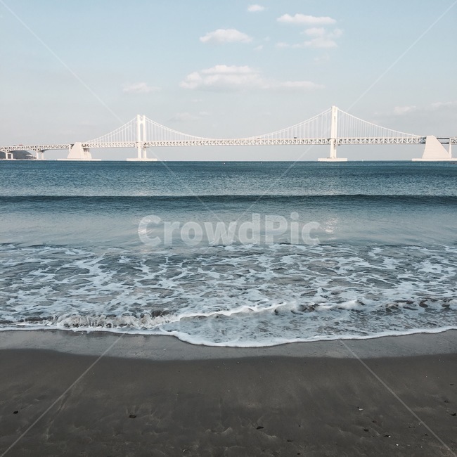 바다,광안리,광안대교,파도,자연,시원함