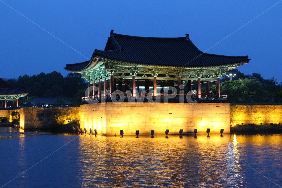 건축물,architecture,경주,전통,안압지,건물,한국,야경,korea