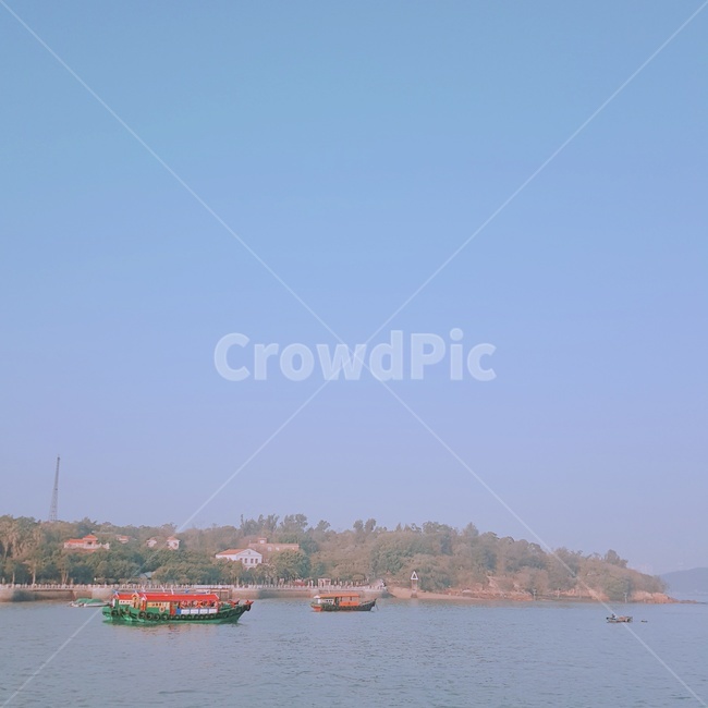 자연,sea,보트,땅,바다