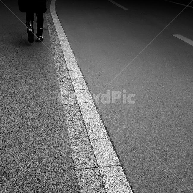 흑백,산책,트래킹,모노,모노톤,도로,흑백,모노톤,monochrome,black and white