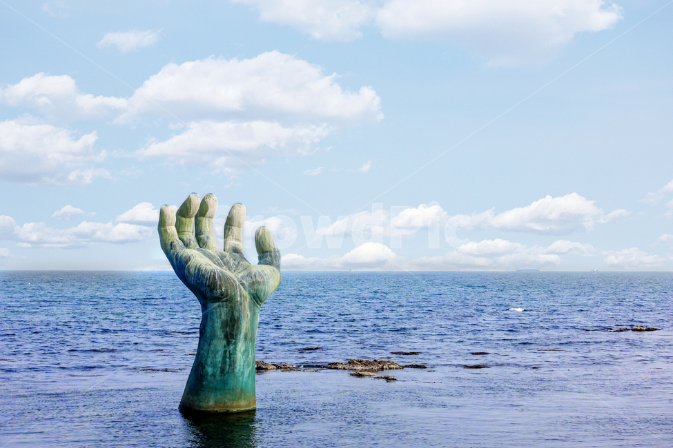 water,물,자연,손,바다,조각상,동상,석상,조형물,statue,bronze statue,stone statue