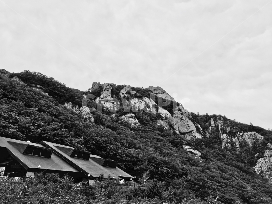 흑백,설악산,속초,휴게소,여름,자연,풍경,nature,landscape,한국자연풍경,한국자연경관,korea nature landscape,흑백,모노톤,monochrome,black and white,outdoors,옥외