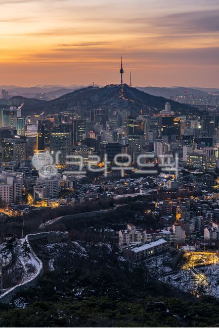 서울야경,롯데타워,남산타워,남산,서울노을,노을