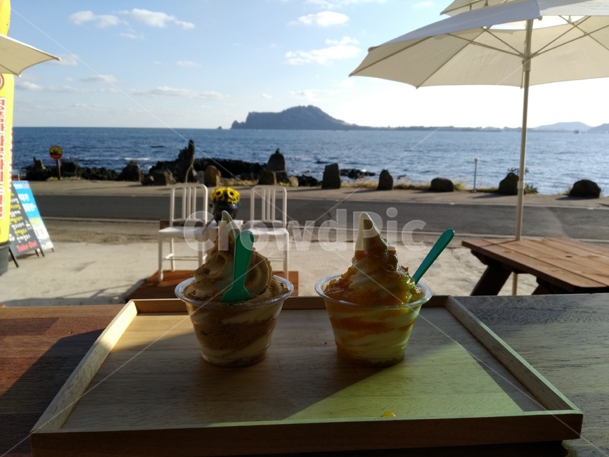 아이스크림,제주도,우도,섬,바다