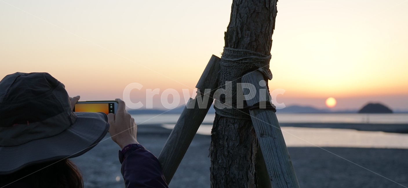 정서진,낙조,서해,서해바다,섬,스마트폰,사진촬영,바다,ocean,landscape,goldenlight,tree,sea