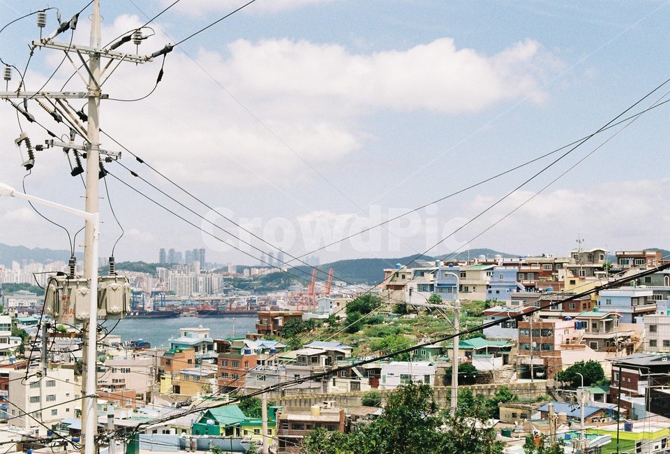 지붕,하늘,부산,전선,옥상,도시,풍경,city,landscape,한국도시풍경,한국도시경관,korea cityscape