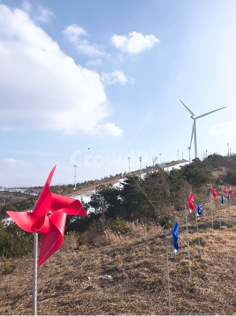 바람개비,자연,바람,양산,맑은날씨