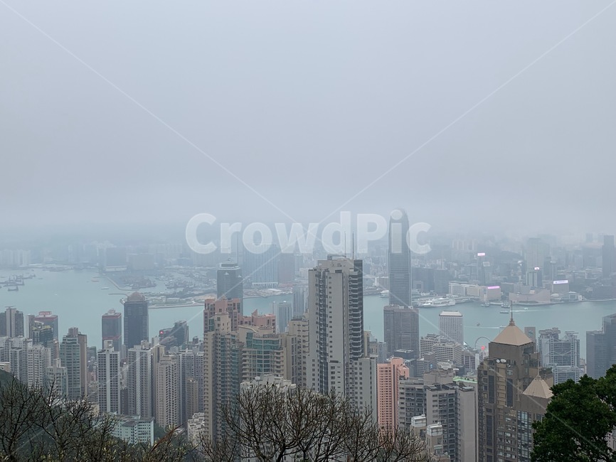 빌딩,빌딩숲,구름,흐림,비,전망,안개,gloomy,building,rain,mist,비오는날,날씨,배경