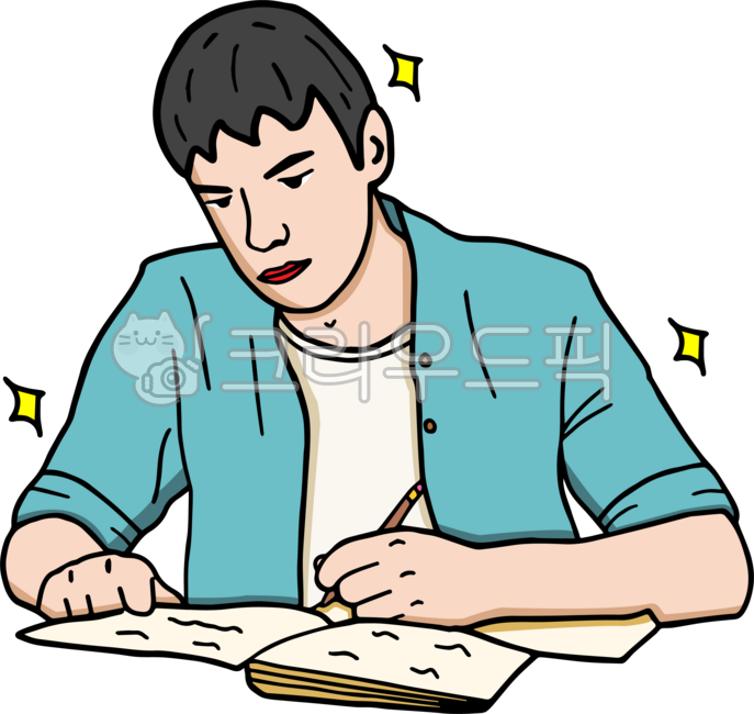 공부,공부하는학생,스터디,study,learning,교육,남자,남성,남학생,수험생,중학생,고등학생,시험공부,손그림,드로잉,라인드로잉,그림,일러스트