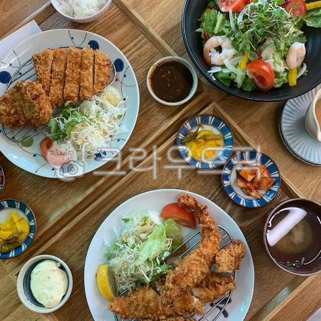 제주도,맛집,히레카츠,에비카츠,샐러드우동
