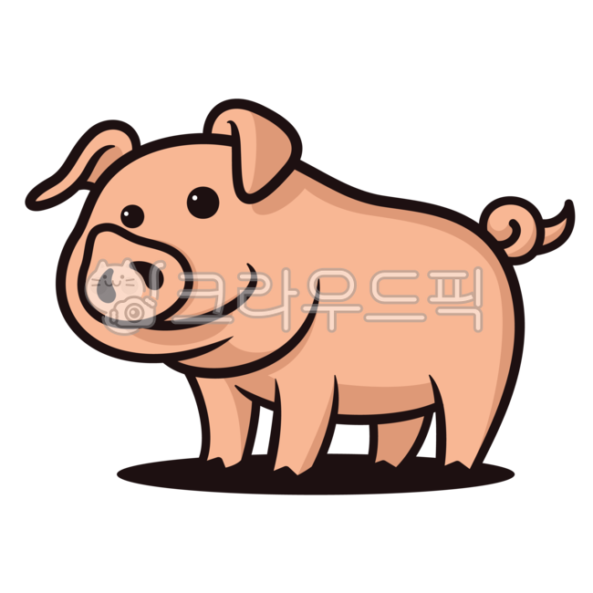 돼지, 돼지캐릭터, 돼지일러스트, 돼지그림, 돼지고기, 사진,이미지,일러스트,캘리그라피 - Pig King작가
