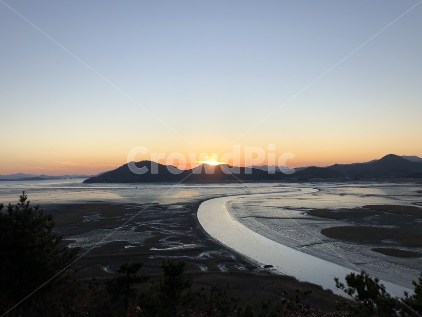 outdoors,옥외,nature,자연,순천만,습지,봉화산,s자물길,맑음,겨울,winter,sunset,일몰,자연,풍경,nature,landscape