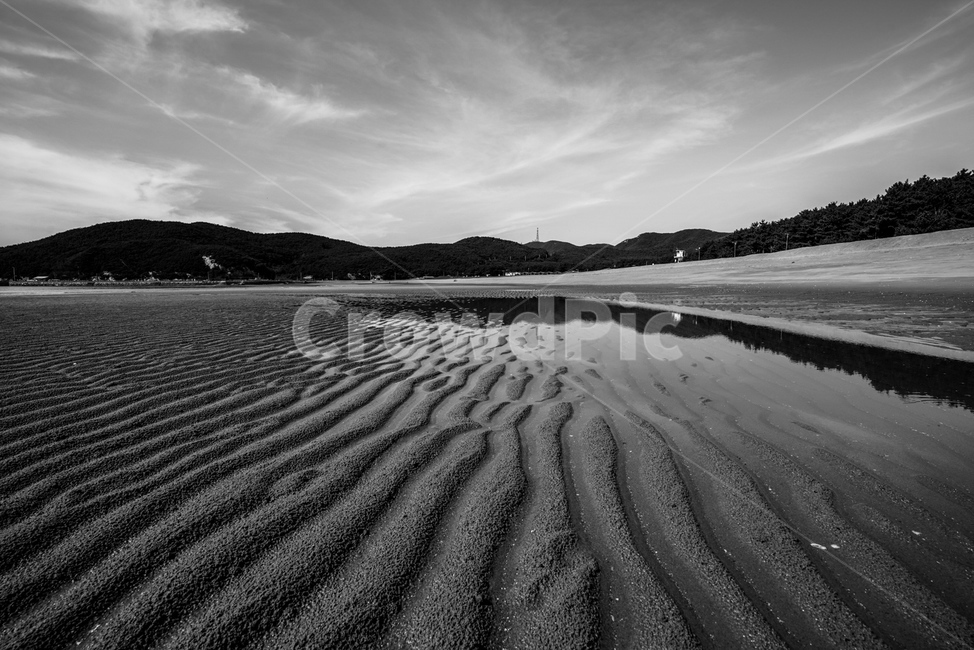 덕적도,해변,흑백,풍경,자연,해변,바다,beach,sea,흑백,모노톤,monochrome,black and white