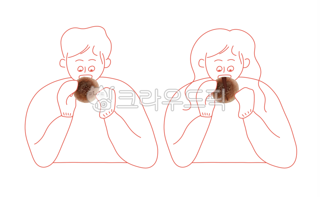 호떡,씨앗호떡,씨앗,먹는사람,겨울,군것질,먹거리,겨울간식,간식,음식,일러스트,음식일러스트,사람,인물,어린이,어린이집,유치원,초등학생,대학생손그림,꿀,소스,설탕,견과류,삽화,png