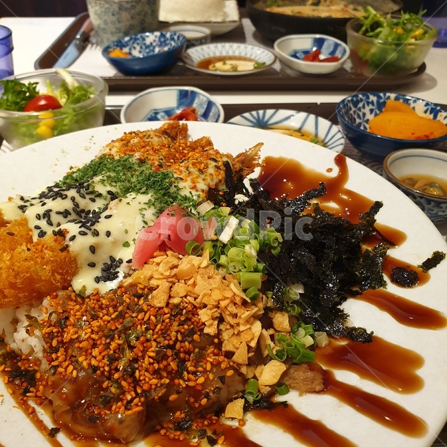 일식,일본가정식,새우튀김덮밥,덮밥,새우튀김,플레이팅,japanesefood,lunch