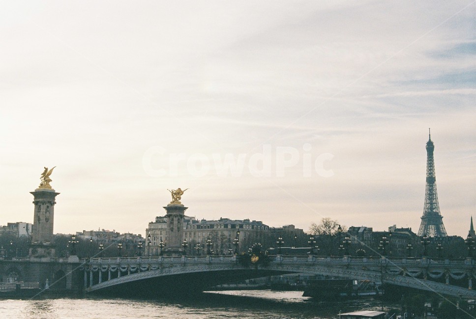 landscape,경치,nature,자연,풍경,scenery,옥외,outdoors,프랑스,파리,에펠탑,다리,센느강,하늘,france,paris,sky