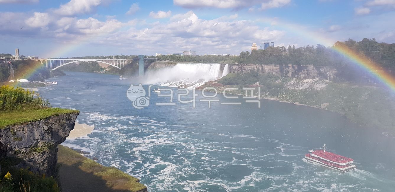 나이아가라폭포,요트,무지개,rainbow,관광
