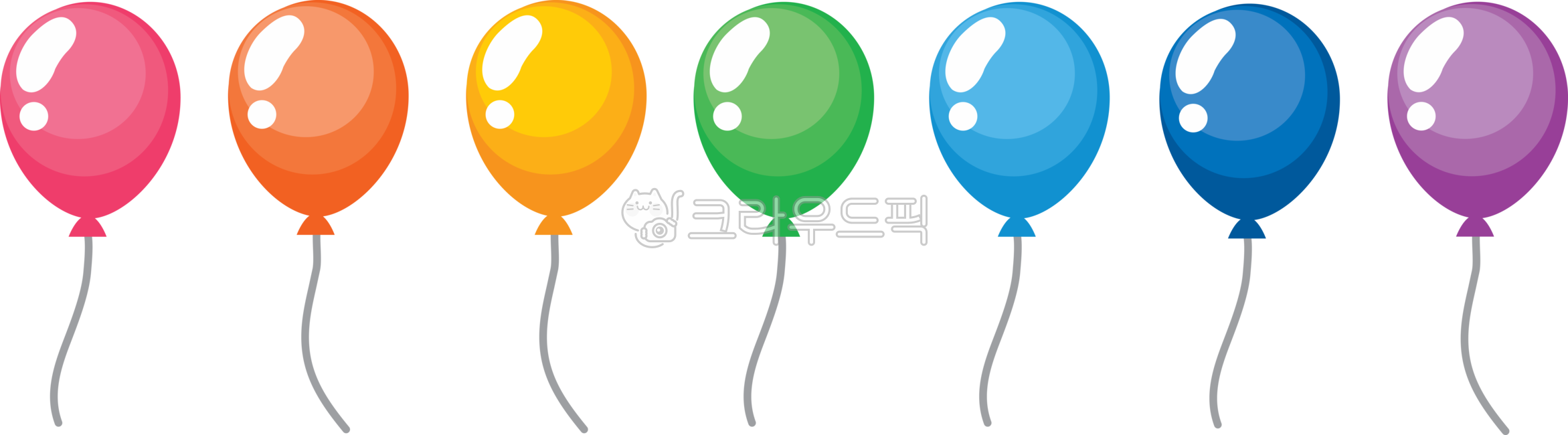 풍선, 생일풍선, 색깔풍선, 파랑풍선, 하늘색풍선, 사진,이미지,일러스트,캘리그라피 - jackson100작가