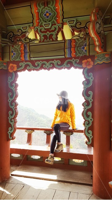 여자,옆모습,불암산,등산,정자,모델