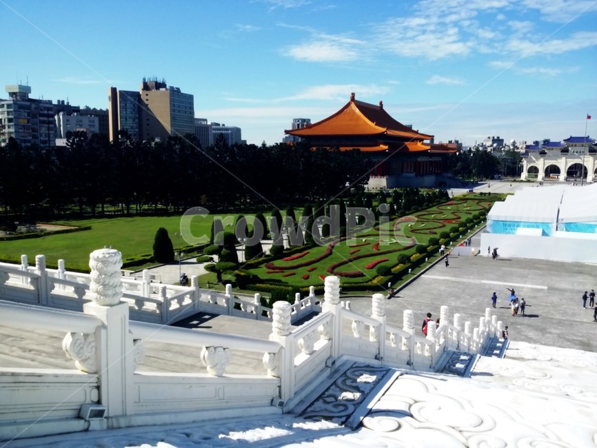 대만,타이페이,정원,고궁,궁,산책,맑은,파란,하늘,꽃밭,랜드마크,landmark,tourist attraction,해외,외국,세계,foreign,oversea,world,세계랜드마크,해외랜드마크,외국랜드마크,world landmark,world tourist attraction,architecture,건축물,building,건물