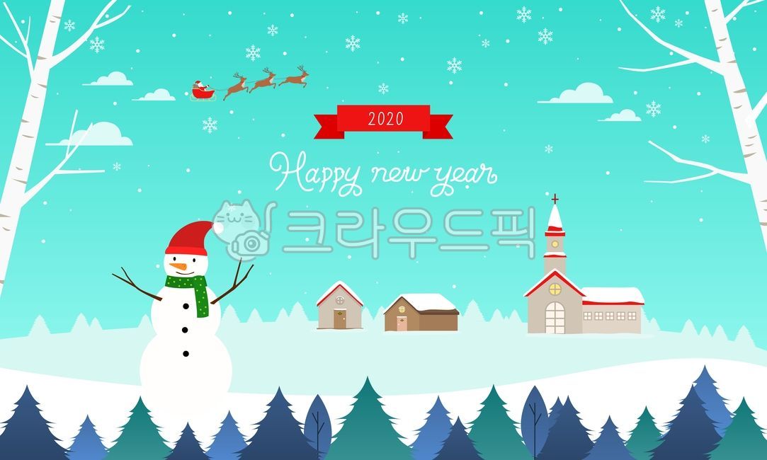 sleigh,deer,pine tree,snowman,reindeer,church,winter,scenery,house,nativity,santa,cloud,newyear,snow crystal,cottage,season,vector,santa claus,new year,xmas,sky,snowflake,nature,countryside,snow field,christmas,background,snow,illustration,winter landscap