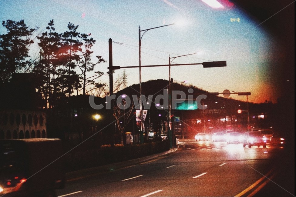 저녁,노을,필름느낌,그림자,아스팔트,도로,차량,자동차,교통,asphalt,road