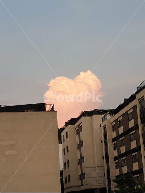 하늘,구름,cloud,sky,pink,nature,자연,구름사진,하늘사진,건출물,건물,하트