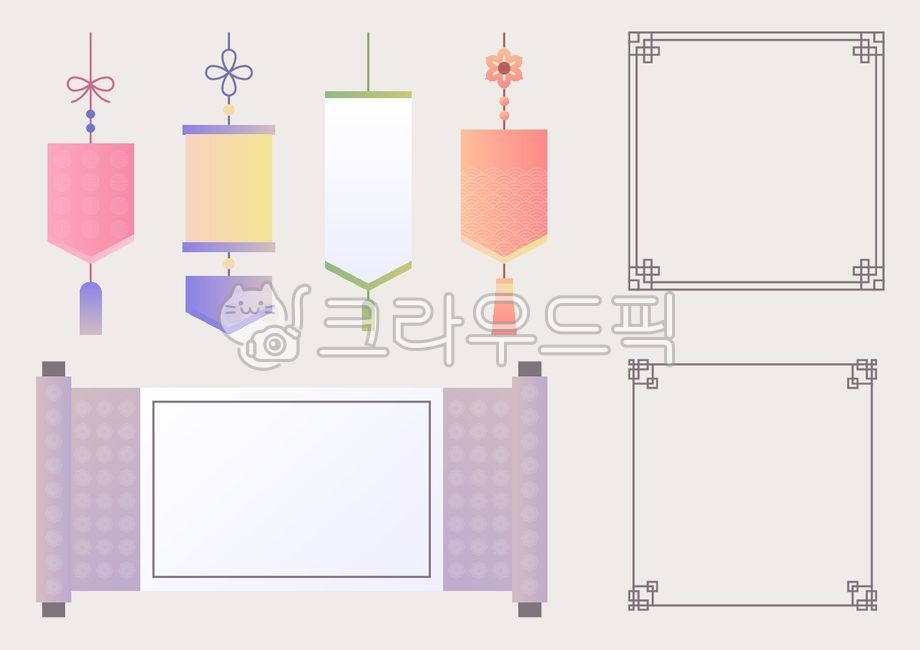 year,Thanksgiving,season,decoration,element,new year,border,new,scroll,ribbon,collection,traditional pattern,korea,traditional,background,autumn,card,object,frame,blank,isolated,pattern,mid,holiday,ornament,paper,vector,tradition,Chuseok,set,asia,retro,as