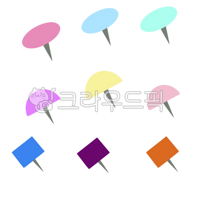 압정, 압정그림, 압정일러스트, tack, 압정핀, 사진,이미지,일러스트,캘리그라피 - gsn02작가